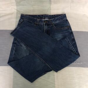 Deep Blue Straight Leg Denim Jeans